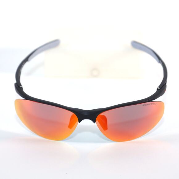 NIKE AERIAL Lightweight Rimless Performance Sunglasses - Black/Red Mirror - NWT - Picture 8 of 11